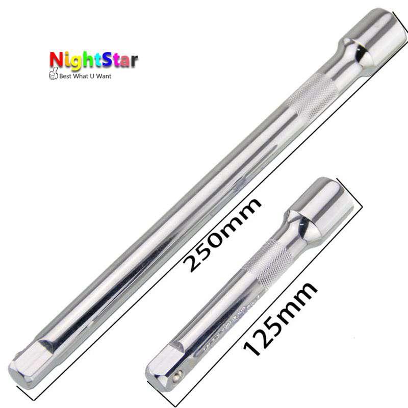 

12.5cm 25cm Long Extension Bar Set 1/2 Drive Ratchet Socket Wrenches Hand Tool Extender