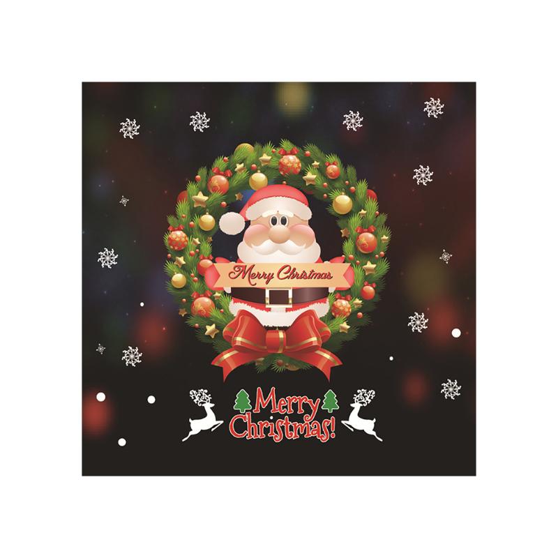 

1Pc Christmas Stickers Static Decorative Film Stickers Christmas Window Clings Novelty Window Decoration For Home Decor (Santa C
