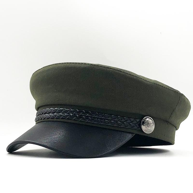 

New High Quality Casual Cap Man Woman Cotton Beret Flat Hats Captain Cap Trucker Vintage Black Sport Dad Bone Male, 03