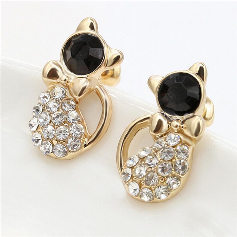 

Stud Fashion Ear Earrings For Women Lady Elegant Crystal Rhinestone Jewelry Gift Brinco Pequeno