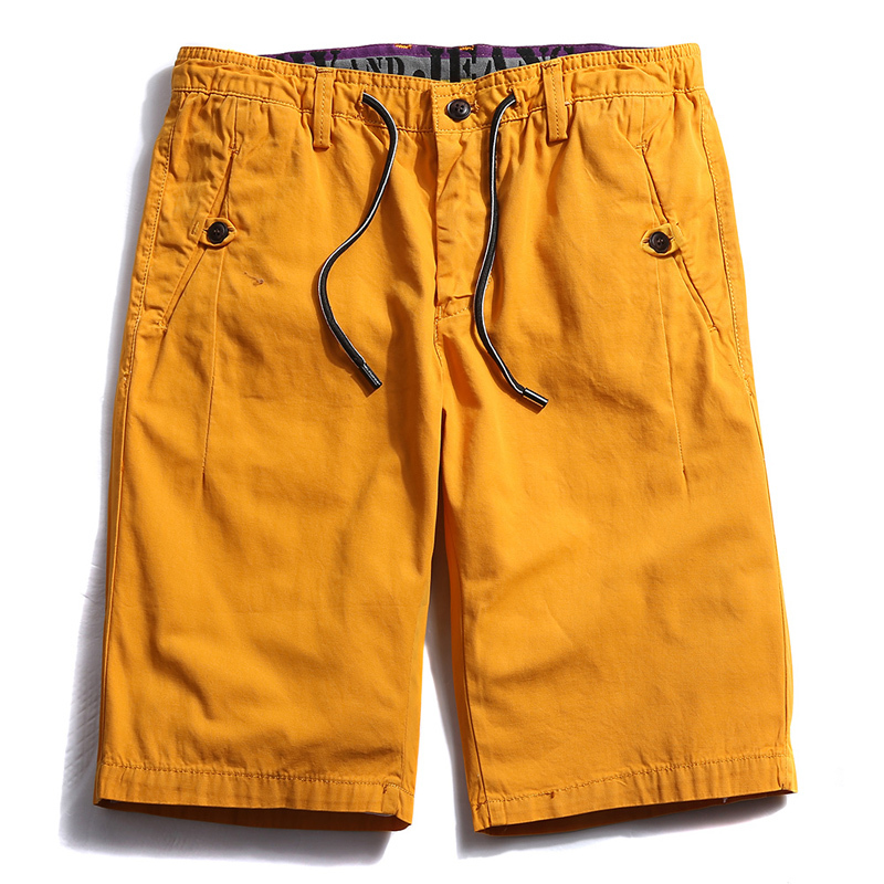 

2021 New Summer Calzones Style Mens Men's Shorts From Load Solid Men at Height of the Knee-high Quality F57 T7OU, Yellow.
