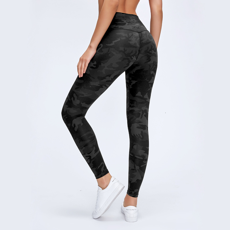 

2021 New Exploring Leopard Naked-feel High Waist Yoga Pants Leggins Women Sport Gym Leggings G5i8, Black camo