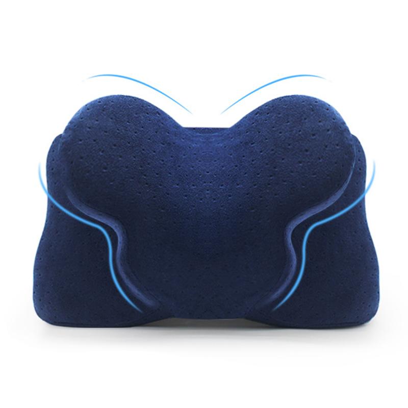 

Comfortable Velvet Memory Sleeping Foam Nap Pillow Unique Convenient Cushion For Home Bed Office Desktop