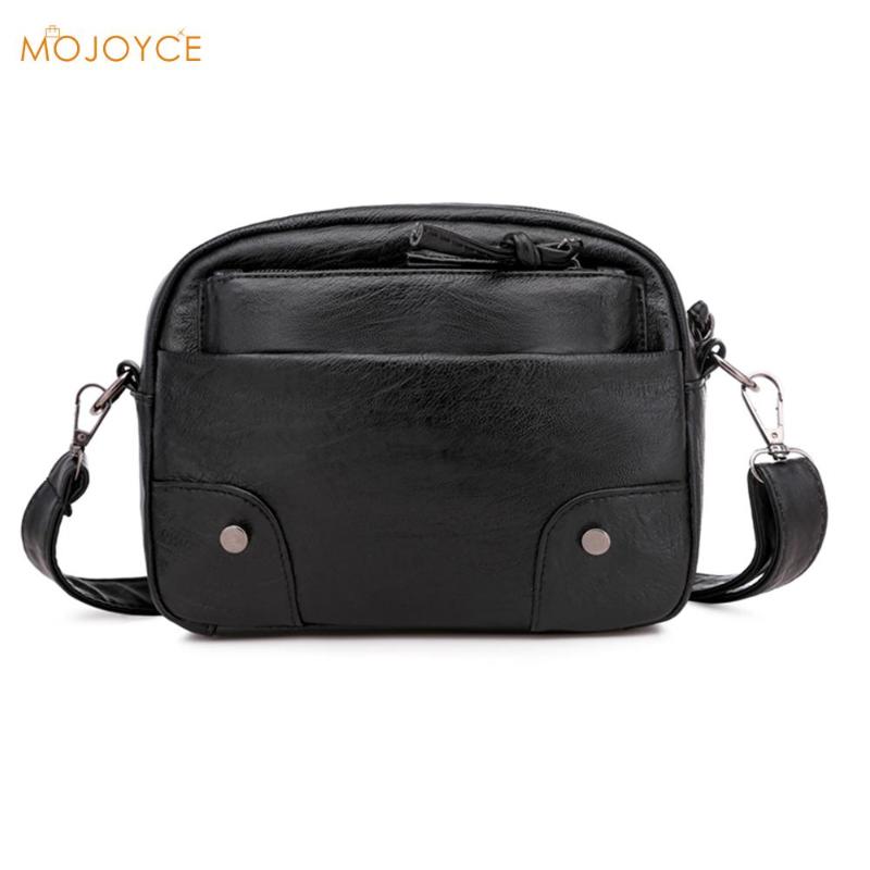 

Simply Crossbody Bags Messenger Bag Multi-pocket PU Leather Solid Color Simple Small Handbags for Women 2021, Black