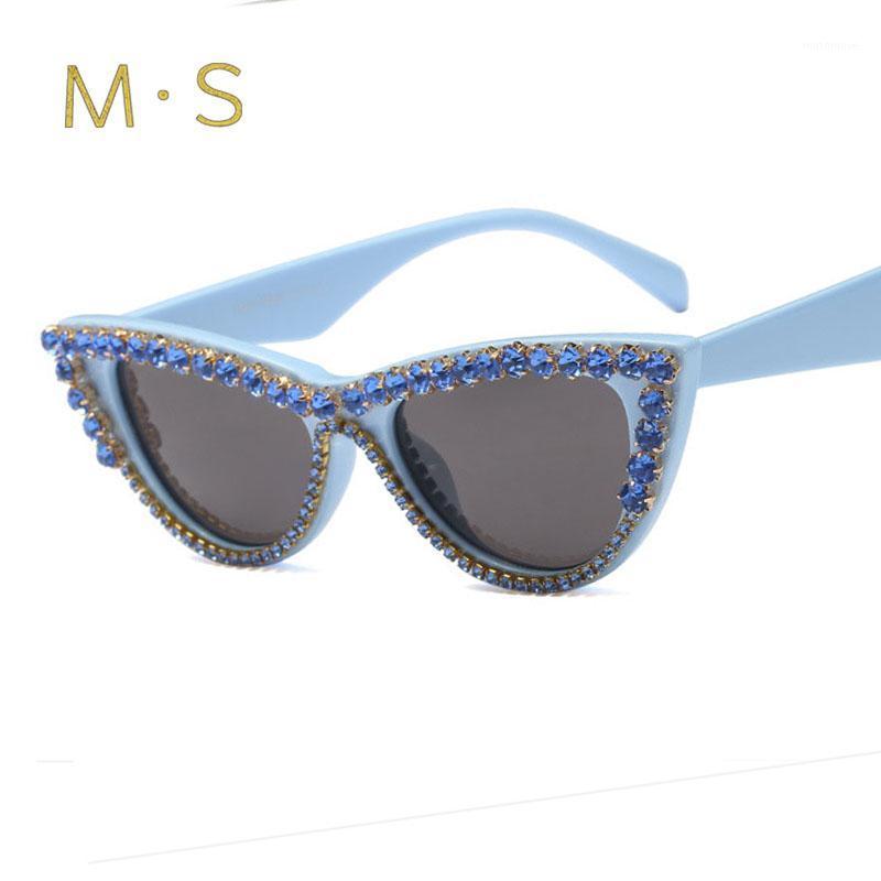

MS 2020 New Women Cat Eye SunglassesLuxury Decoration Classic Eyewear Female Sunglasses Original Brand Designer Sun Glasses1