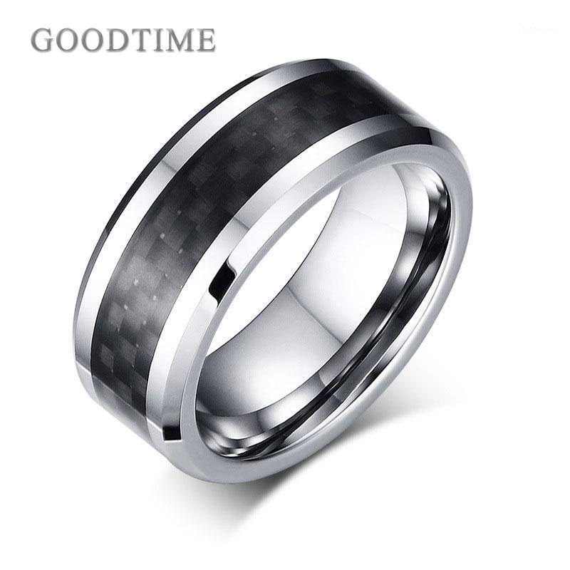 

Trendy Men's Ring Tungsten Carbide Rings Wedding Ring For Bridegroom Jewelry Engagement Tungsten For Gentleman Party1