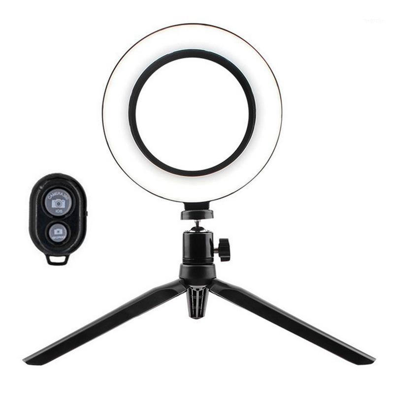 

Mini Desktop Lighting Bracket Tripod Ring Photography 12W LED Spot Light Lamp Fill-In Light Three Lights1