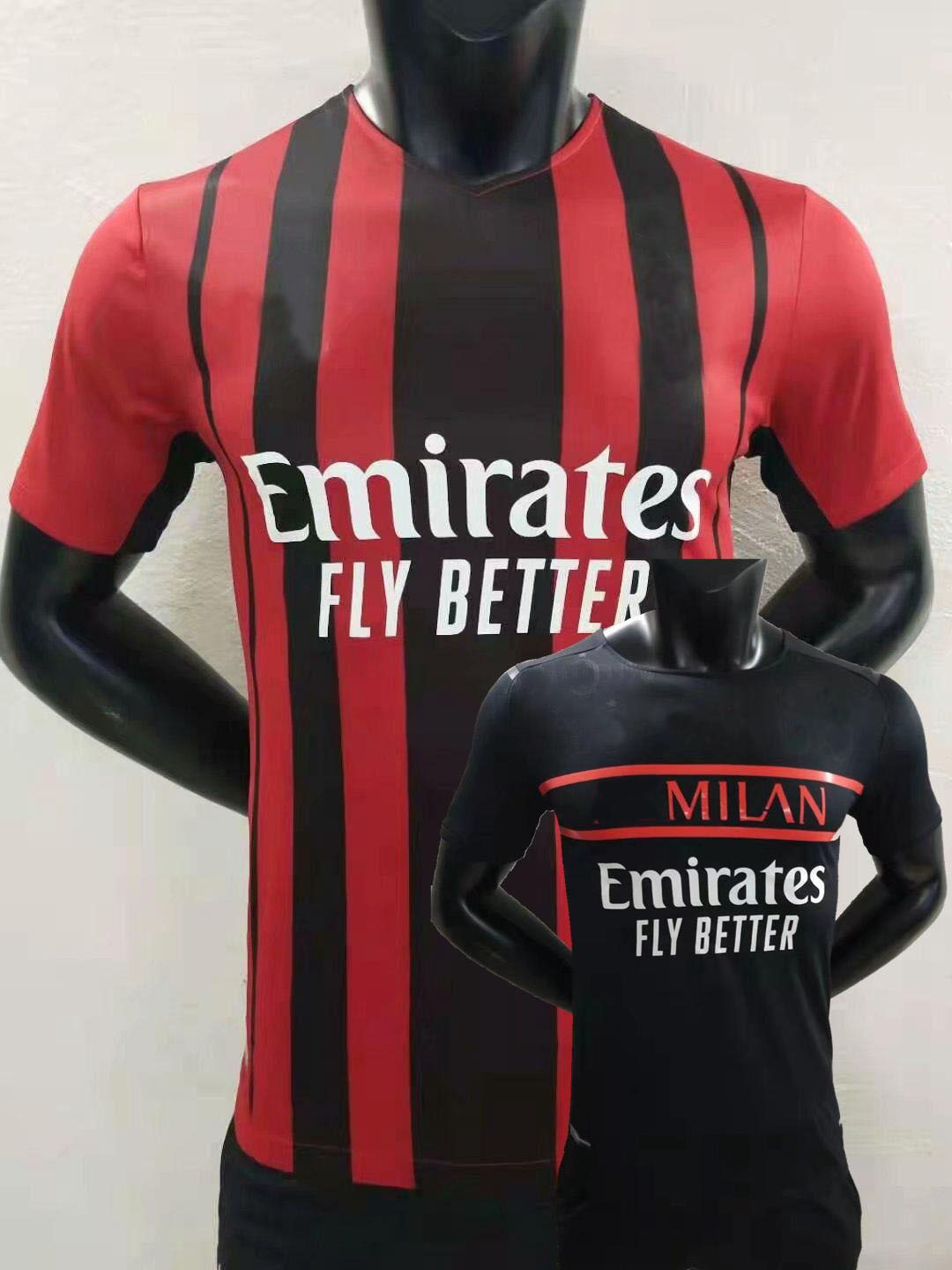 

Player version 2021 2022 THEO Soccer Jerseys IBRAHIMOVIC B.TOURE TONALI BENNACER GIROUD A.REBIC KESSIE KJÆR S.CASTILLEJO BRAHIM Milan 21 22 football Tight shirt, 3rd player version