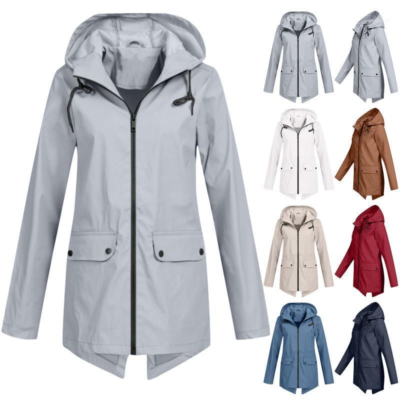 

Women Hiking Jacket Waterproof Quick Dry Camping Hunting Clothes Solid Jacket Outdoor Plus Size Hooded Windproof Loose Coat1, Beige