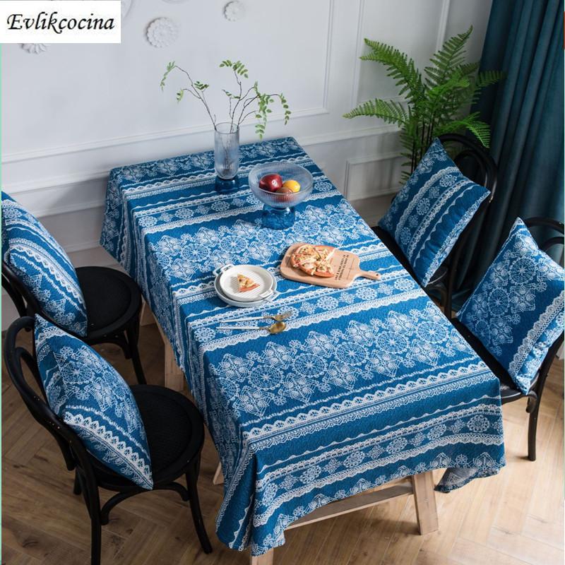 

Free Shipping White Flowers Blue Table Cloth Cotton Linen Lace Tablecloth Dining Table Cover Kitchen Home Decor Mantel Mesa, Red