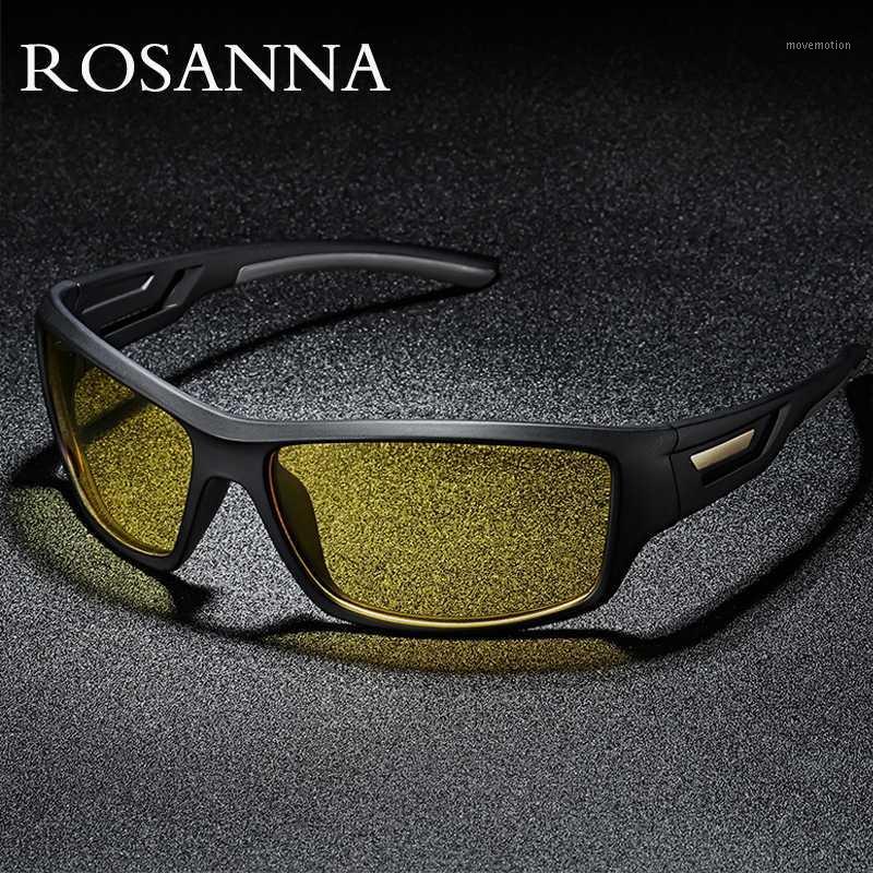 

ROSANNA New Retro Night Vision Sunglasses Men Brand Designer Fashion Polarized Night Driving Enhanced Light anti-glare Glasses1