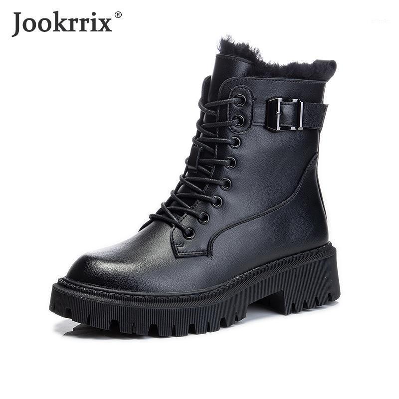 

2020 Women Boots Winter Fashion Boots Genuine Leather Wool Fur Lady Shoes Female Brand Warm Black Shoes Jookrrix ZB11341, White