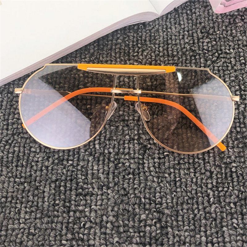 

Sunglasses Oversized Men Women Classic Brand Designer Flat Top Square Sun Glasses Male Metal Big Frame FML1