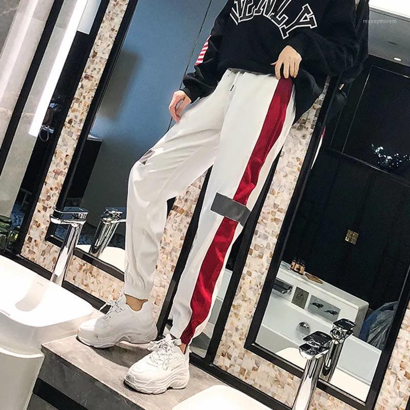 

Summer Harem Pants Women Hip Hop Loose Beam Running Sport Pant Casual Gym Harajuku Pants Reflective Trousers Mujer Pantalones1, Black