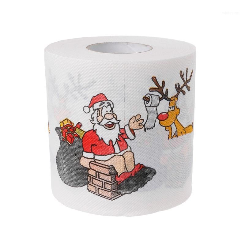 

10PCS 2 Floors Christmas Santa Deer Toilet Paper Toilet Paper Living Room Decoration Gift1