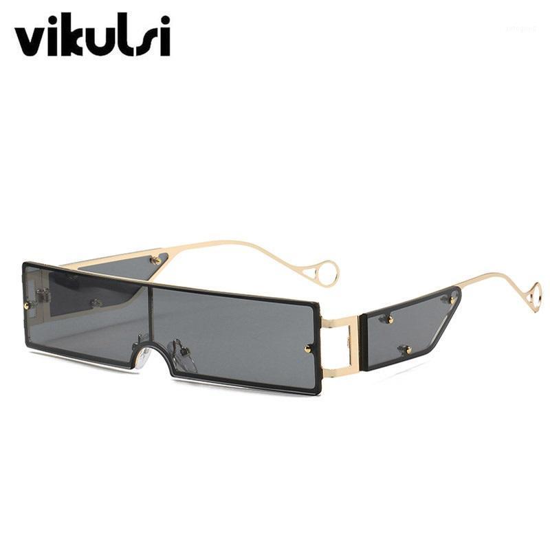 

Sunglasses Arrival Frameless Rectangle Women's Luxury Sun Glasses Unique One Piece Frame Fashion Shades Men Eyewear UV4001
