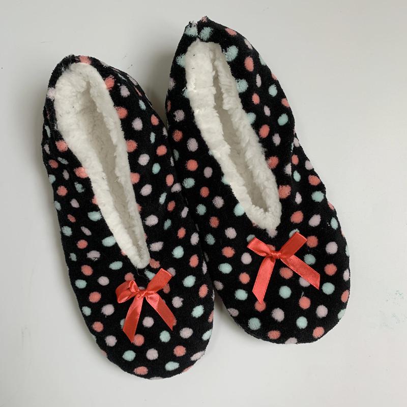 

Cute Printed Women Home Indoor Slippers Cotton Shoes Female Non-slip Flats Christmas Woman Soft Plush Slippers Faux Fur Shoes, Blue