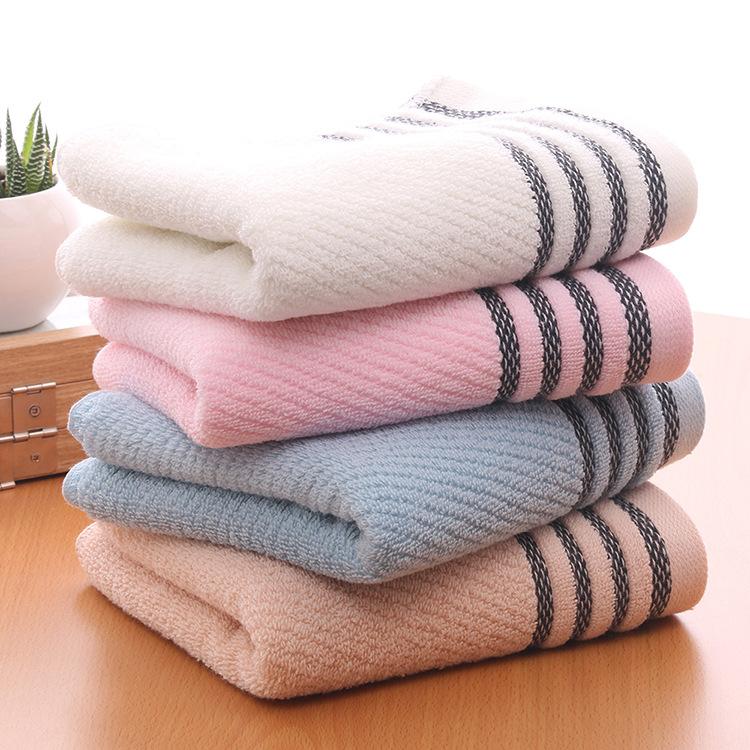 

Wholesale pure cotton 32 strands plain thick face towel