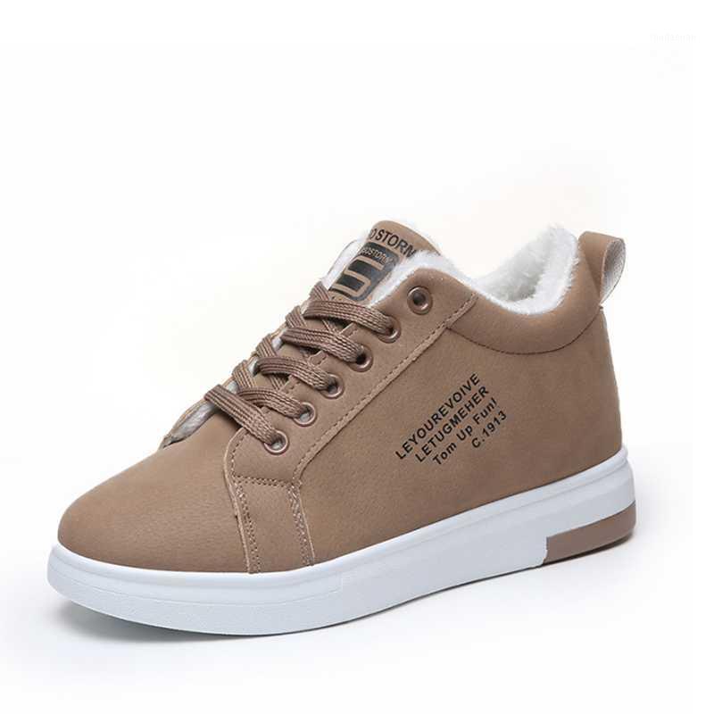 

Women's Cotton Boots 2020 New Shoes Female New Women's Boots Winter Plus Velvet Cotton Shoes Thick-Soled Warm Snow1, Beige