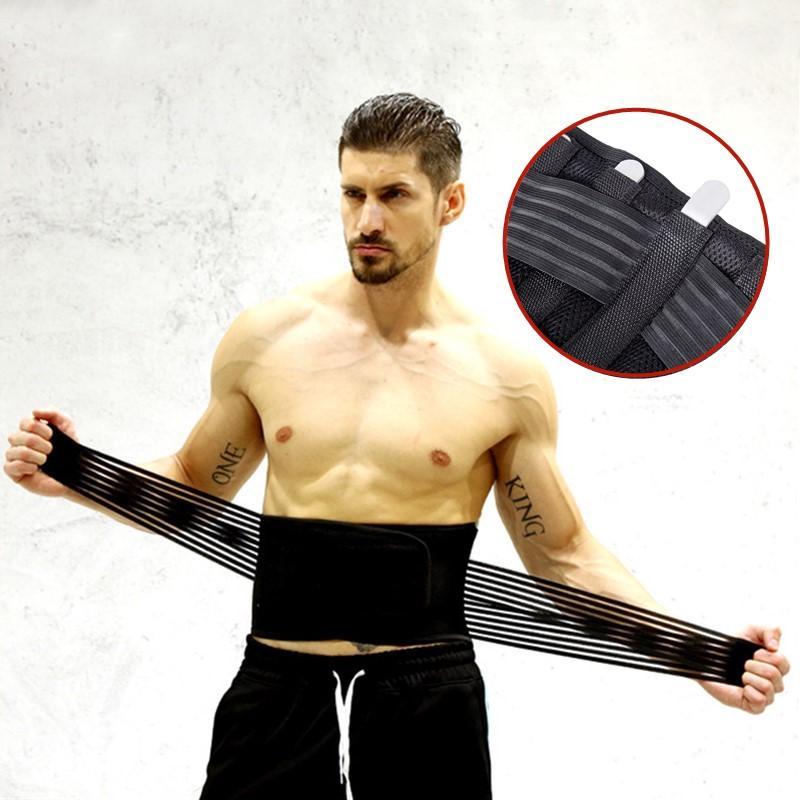 

Waist Support with Steel Plates Dual Adjustable Straps Compression for Back Pain Stress Relief Breathable Mesh Lumbar Gym Belt1, Black