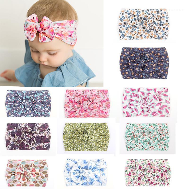 

Floral Headband Children Girls Bow Knot Headbands Elastic Hairband Soft Turban Headwrap Hair Accessories Party Gift1