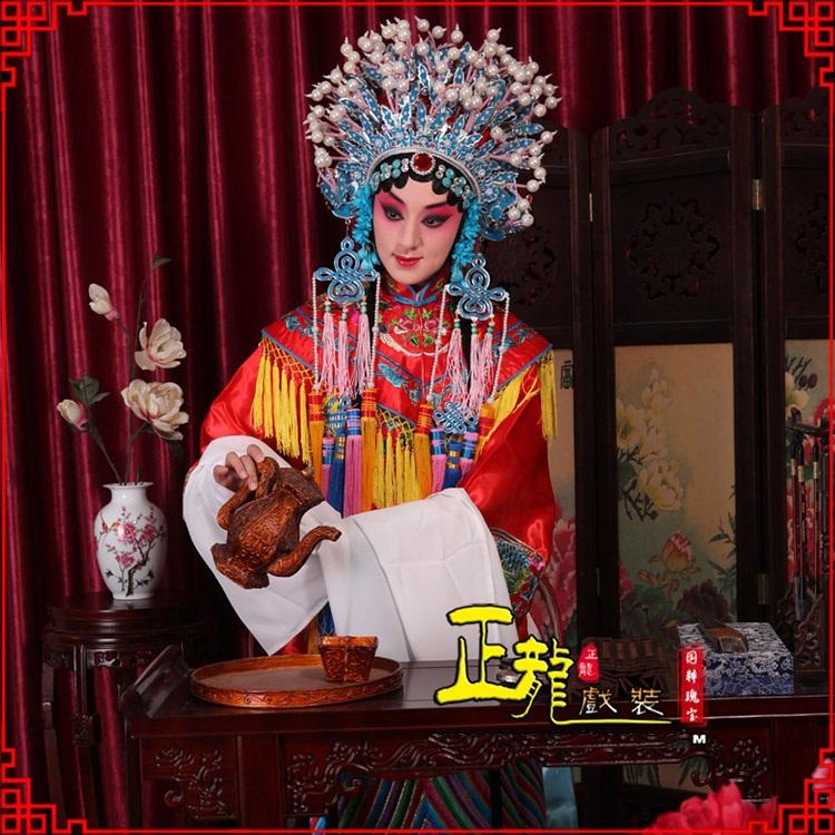 

Beijing Opera supplies ancient bridal headdress Guochao photography Princess drunk butterfly Phoenix crown pink red, Red for children