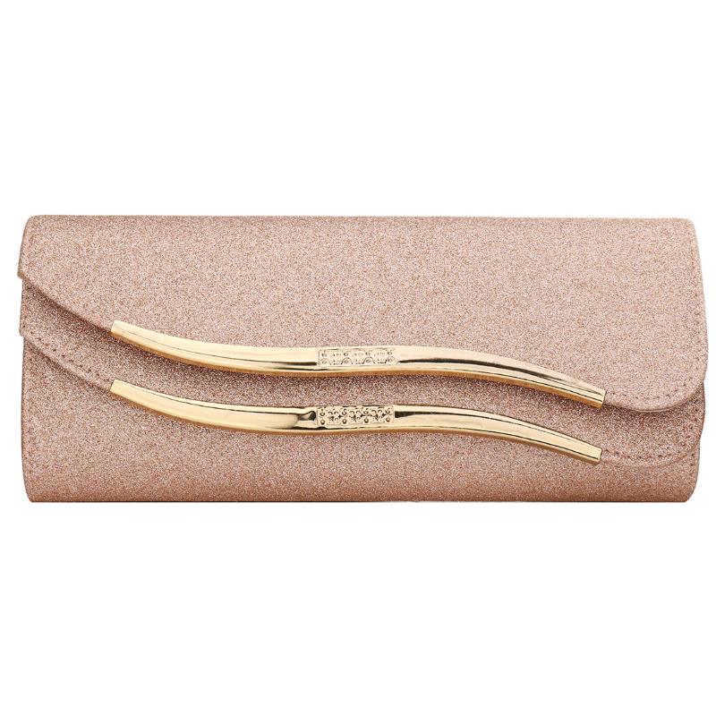 

New Fashion Sequined Envelope Clutch Women'S Evening Bags Bling Day Clutches Pink Wedding Purse Female Handbag 2021 Banquet Bag, Black