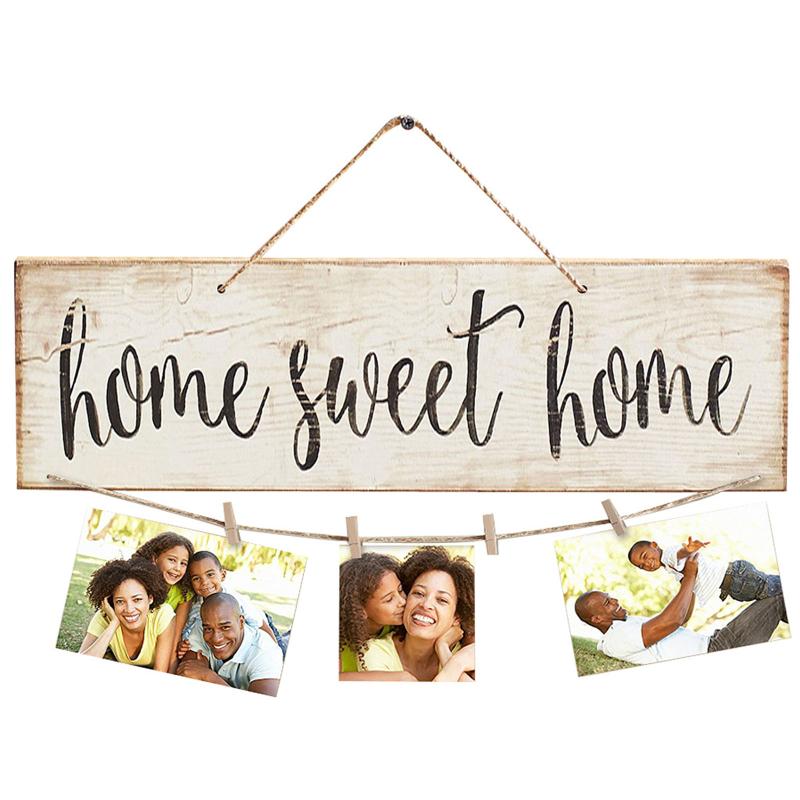 

Wooden Ornament Board Wall Clip Photo Clips Board Diy Birthday Decor For Wedding Hanging Tag