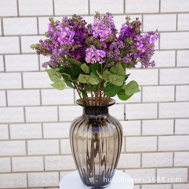 

Artificial Lilac flowers beautiful silk flores artificiales for home Wedding DIY decoration Fake hand flower arrangement wreath1