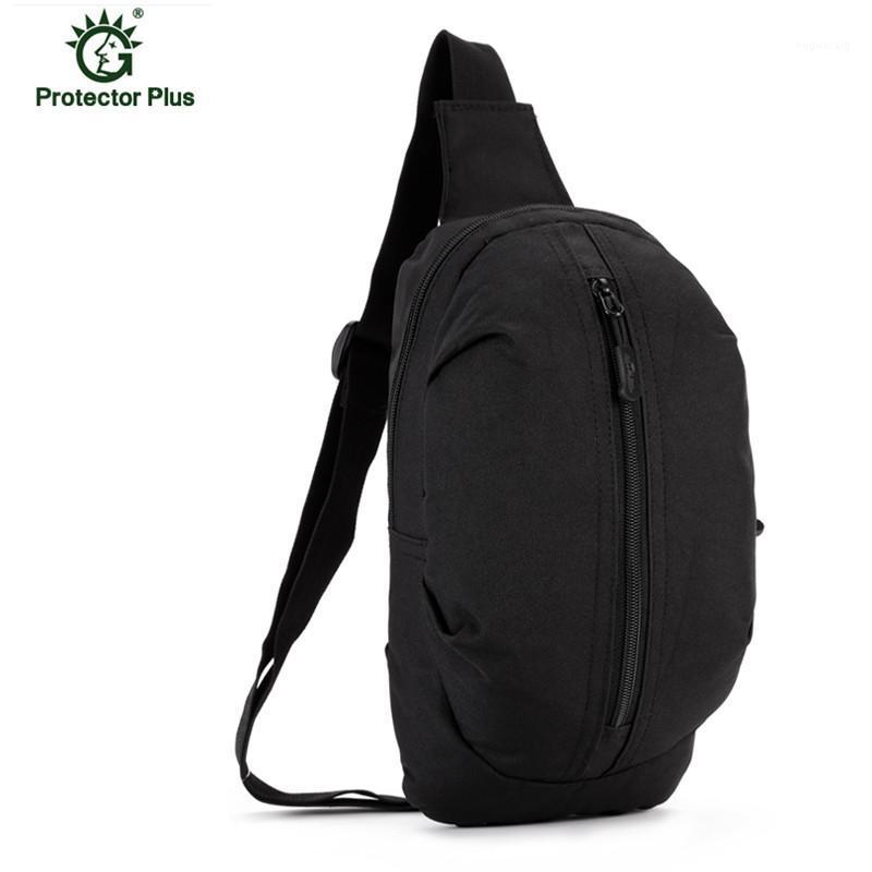 

High Quality Nylon Chest Bag Waist Pack Waterproof Messenger Bag Campe Equipment Men Shoulder K381, Black