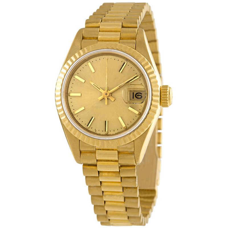 

18K GOLD 36mm size watch automatic self-winding A quality date-just watches glide smooth second hand men women wristwatches ladies, Only box and papers