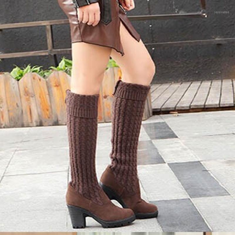 

Boots Woman Fashion Shoes Woman Knitted Women Knee High Boots Elastic Slim Autumn Winter Warm Long Thigh High Shoes1, Brown