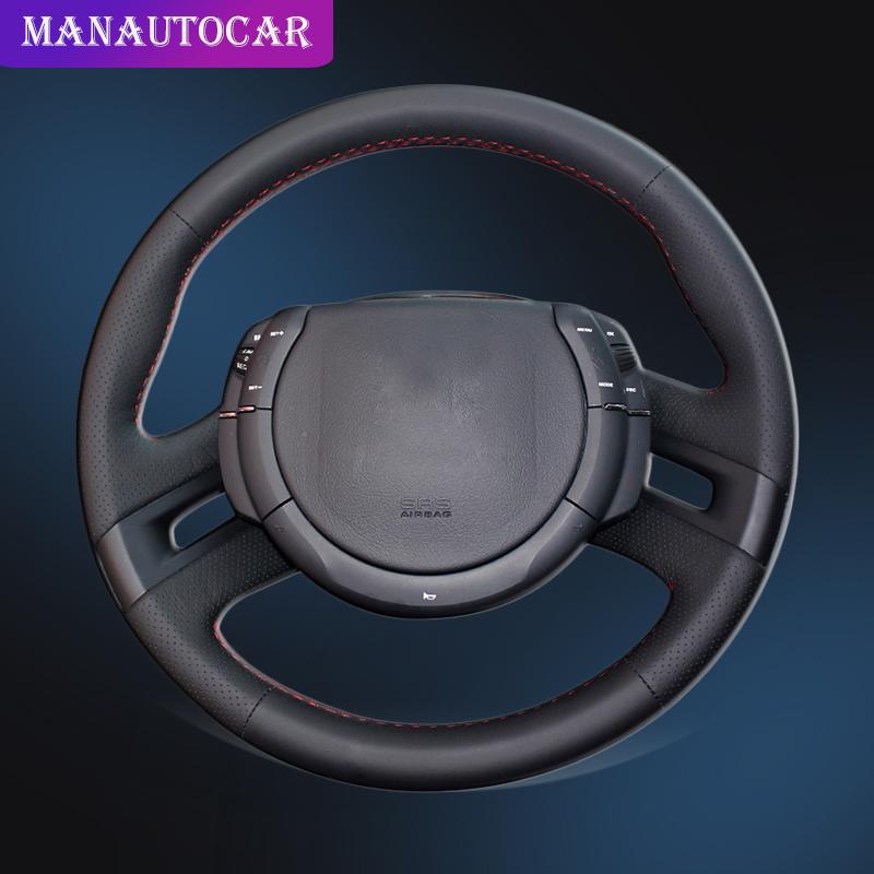 

Car Braid On The Steering Wheel Cover for C4 Picasso 2007-2013 Auto Braid Leather Cover Interior Accessories Car-styling