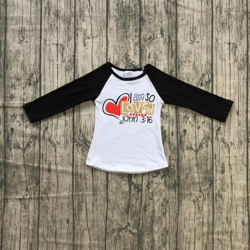 

2 colors in stock baby Valentine's day raglans children girls I am so loved print raglans girls black & red long sleeve1, Beige