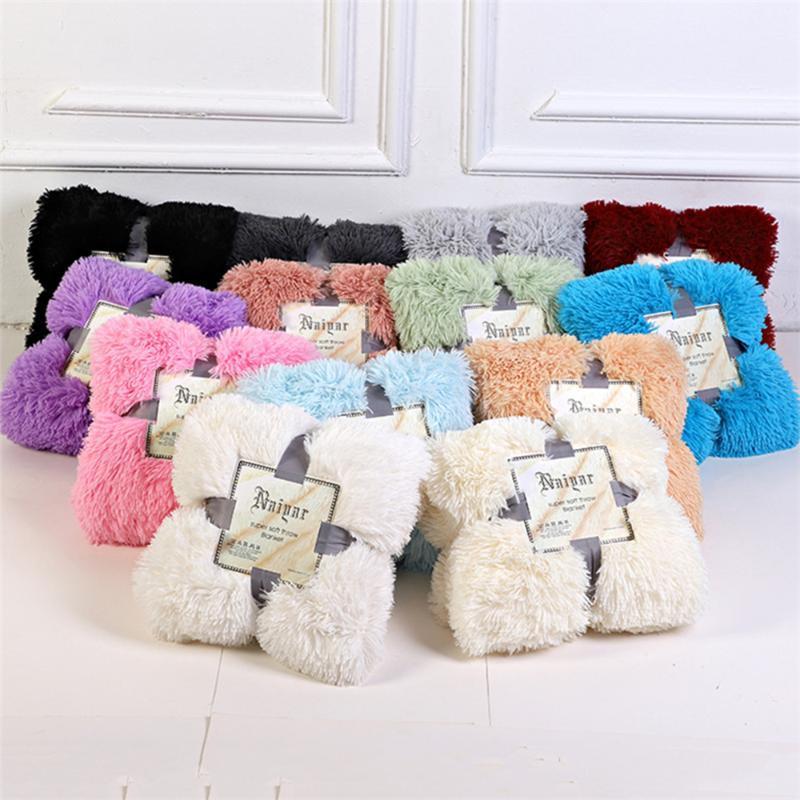 

YanYangTian Plush Blanket Fluffy Warm Soft Bedding Bedspread on the bed Throw Blanket Flannel Winter Decorative Sofa Blankets1