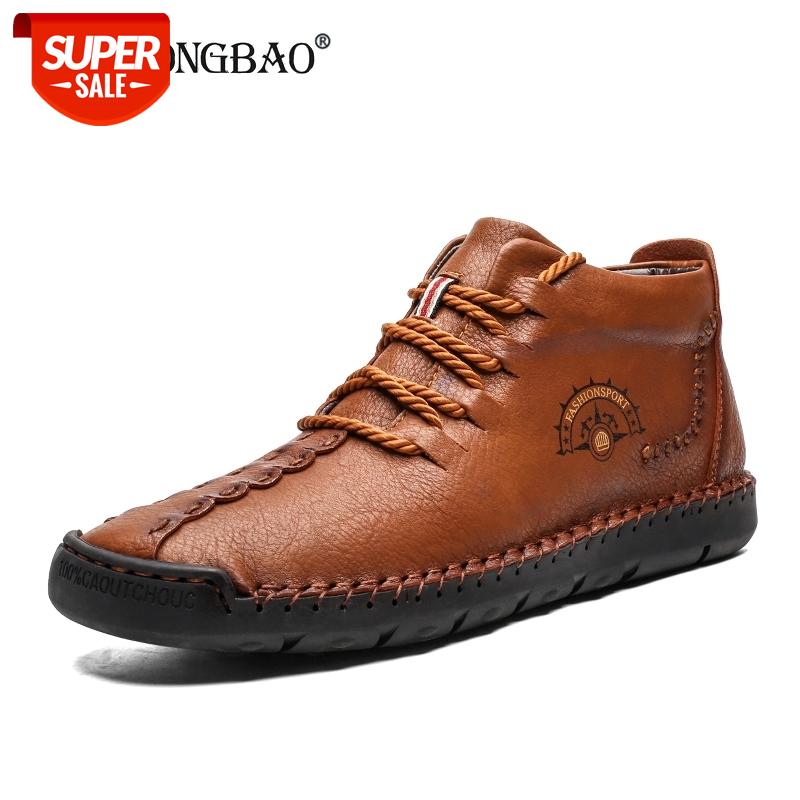 

New Winter Men Waterproof Leather Ankle Boots Men Warm Plush Snow Boots Spring Autumn Fashion Casual shoes Big Size 39-50 #AR2I, Beige