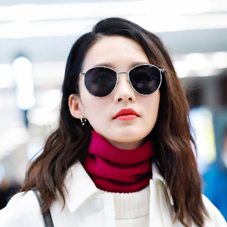 

2021 new Korean female Qin Li Yifeng same polarizing male round frame sunglasses