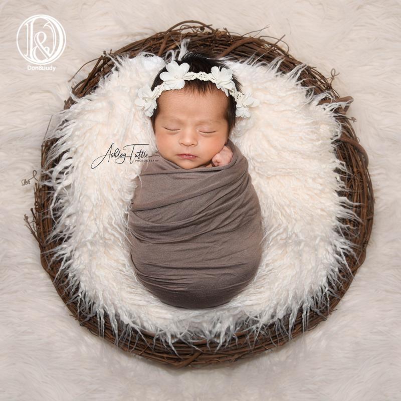 

Don&Judy Newborn Baby Soft Faux Fur Photograph Prop 60cm Blanket Infant Background Backdrop Rug Photo Prop Accessories 2020, Sky blue