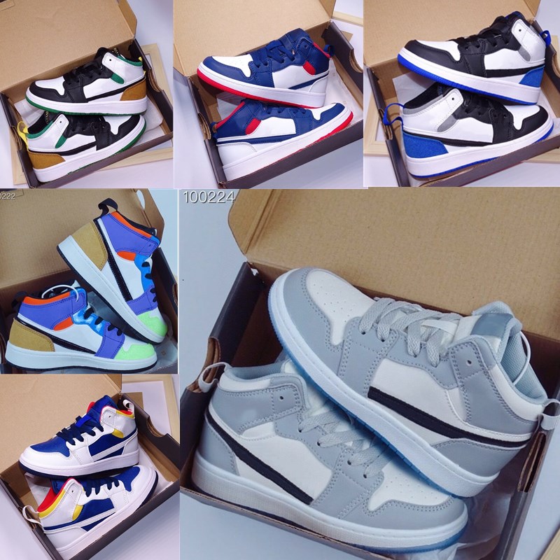 

1s Mid SE W Easter Lightbulb Multi Kids Basketball Shoes velvet Infant Sneaker Children TRAINERS Boys and Girls Sneakers