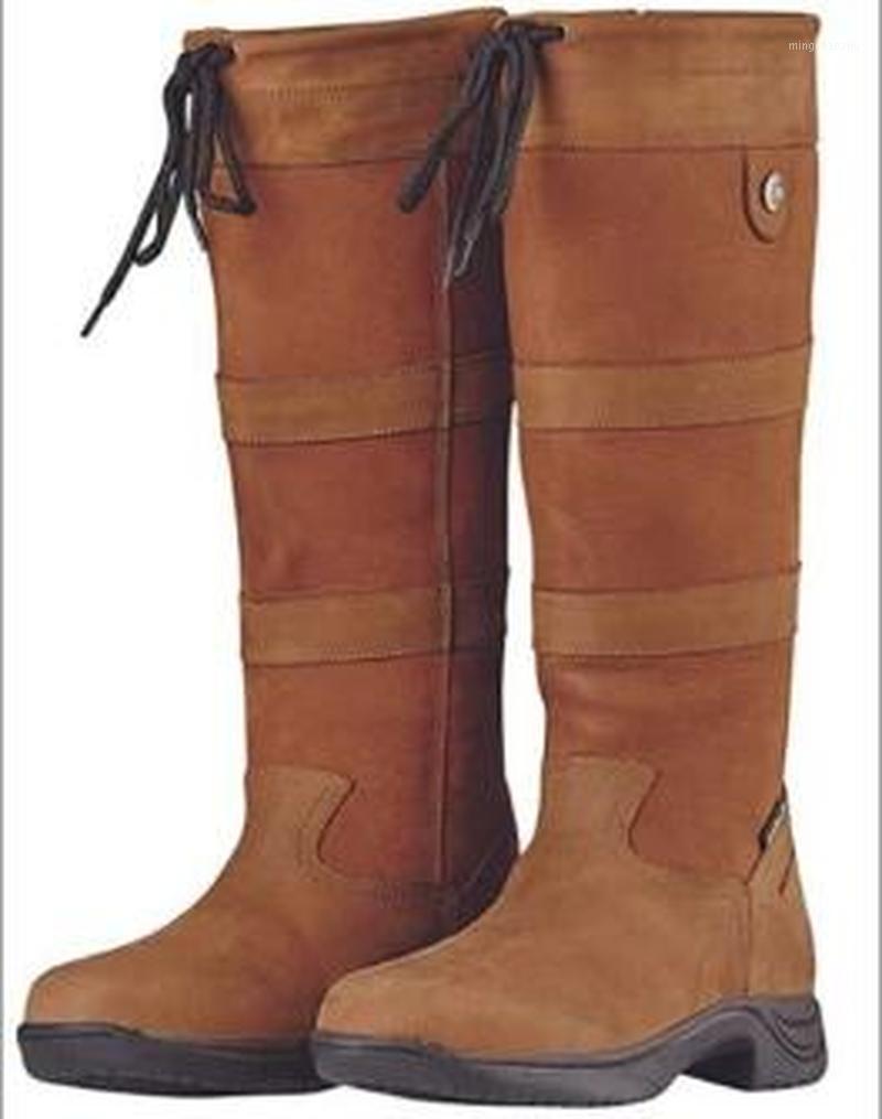 

High Knee Women Boots Chaussure Booties Mid Heels Plus Size Ladies Knight Matin Wedges Shoes Woman Zapatos Mujer Sapato1, Dp coffee