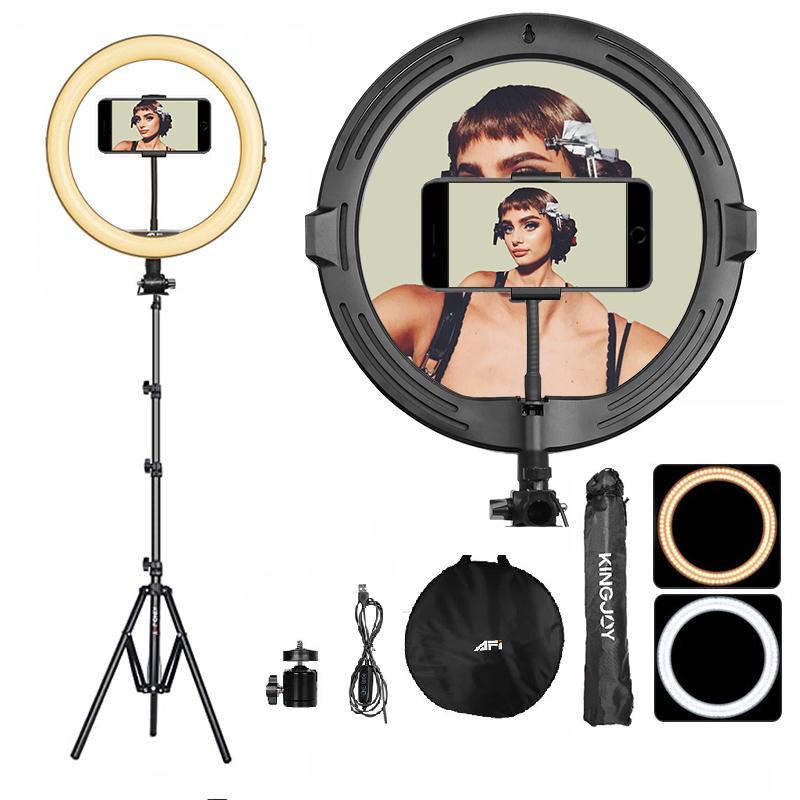 

11 Inch Ring Light with Tripod Stand YouTube LED TikTok USB Ringlight Kit Light Dimmable Selfie Ring Lamp Photography Lighting