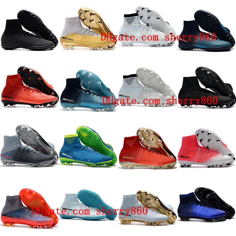 

2021 soccer shoes Mens boys Mercurial Superfly V FG TF turf scleats women children CR7 neymar ronaldo football boots size 35-45, As picture 16