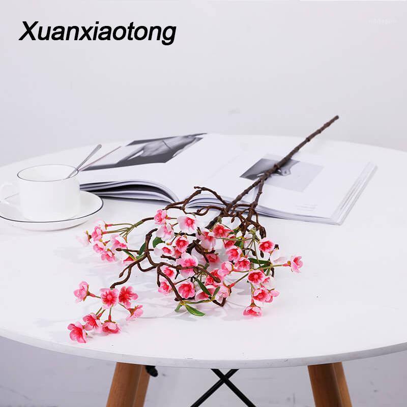 

Xuanxiaotong 100cm Long Apple Blossom Flower Branch Artificial Plant Branches for Autumn Home Wedding decoration Christmas Decor1, White