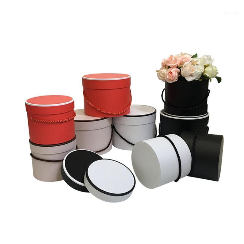 

3pcs/set fashion florist packing gift box,wedding party decoration box christmas gift mother's day present pack pure color box1