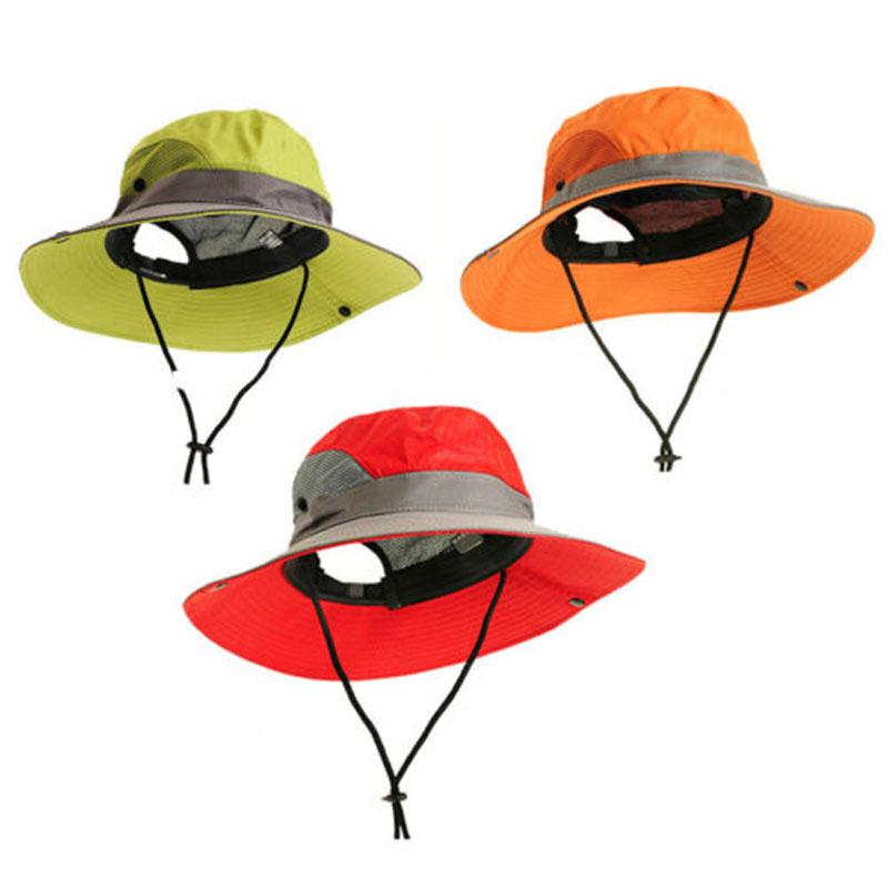 

Wide Brim Hats 2021 Brand Style Unisex Bucket Hat Fishing Hunting Boonie Sun Cap Outdoor, Green