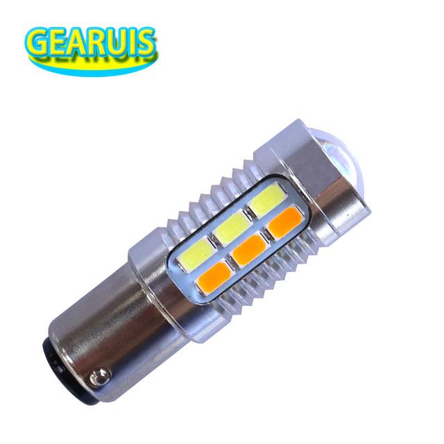 

100pcs T20 7443 3157 5630 1157 BAY15D 22 SMD LED Switchback Bulb Turn Signal Light Dual Color White Yellow Daytime Running Light, As pic