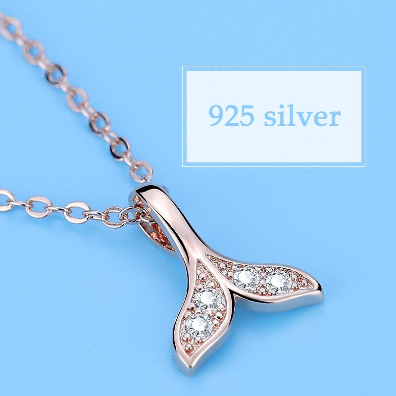 

Chic Mermaid Tail Pendants Necklace for Women Korean Fashion Crystal Statement Necklaces Clavicle Chain collares mujer Jewerly