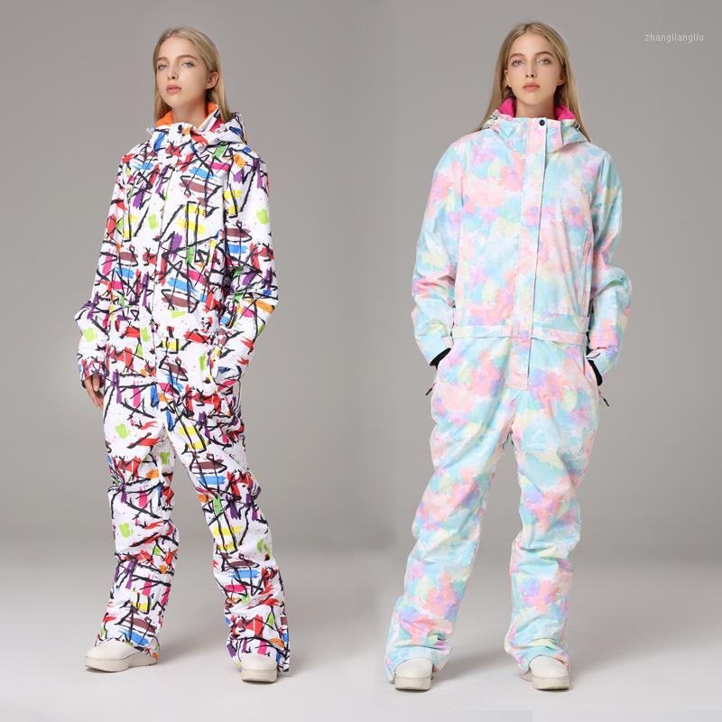 

Ski Suit for Women Windproof Waterproof Snow Jumpsuit Female Skiing And Snowboard Jacket And Pants Winter Outdoor Warm Ski Set1, Color-05