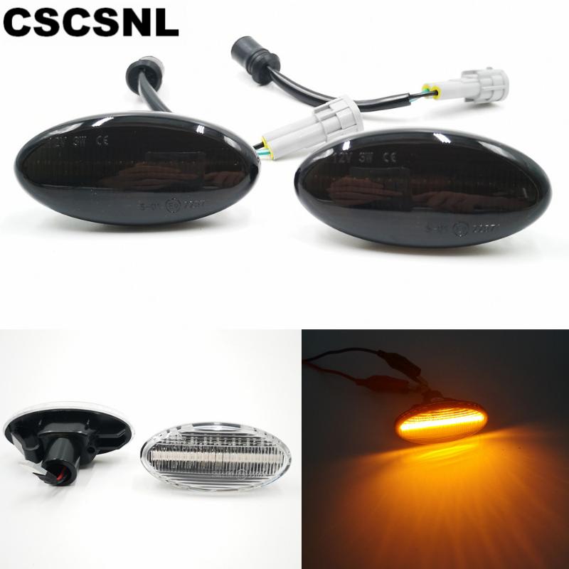 

CSCSNL 2 Pieces Car Led Dynamic Side Marker Turn Signal Light Sequential Blinker Light For 3 For 2 5 MPV, As pic