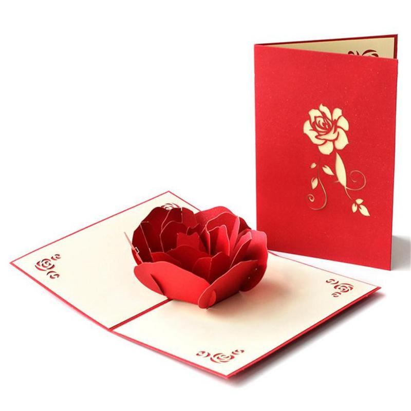 

3d Popped Greeting Card Love Romantic Wedding Valentine's Day Gifts Cards Christmas Decorations For Home Cards Invitations
